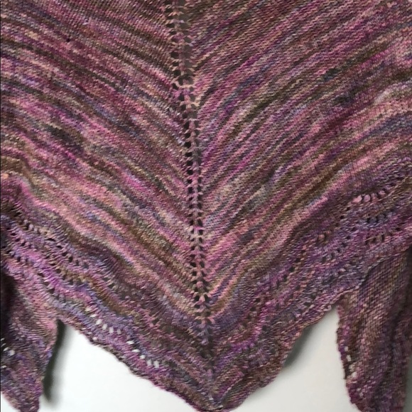 Hand made one of a kind hand knit shawl - Picture 2 of 2